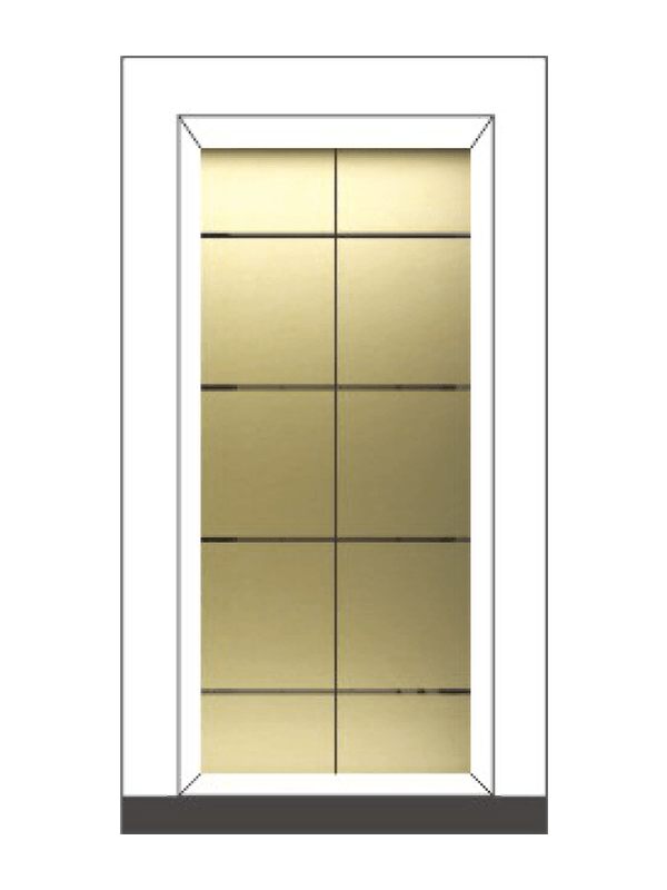 Elevador de passageiros de aço inoxidável titânio preto decoração interior